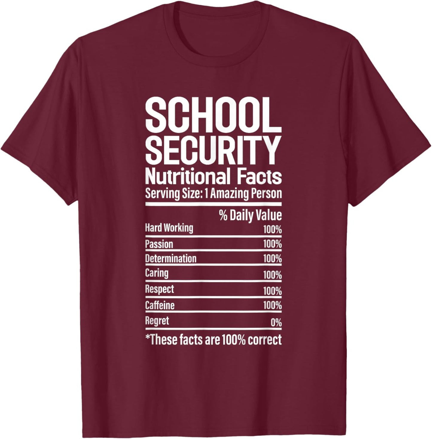 Funny School Security Officer Security Guard T-Shirt - T-Shirt | Maroon