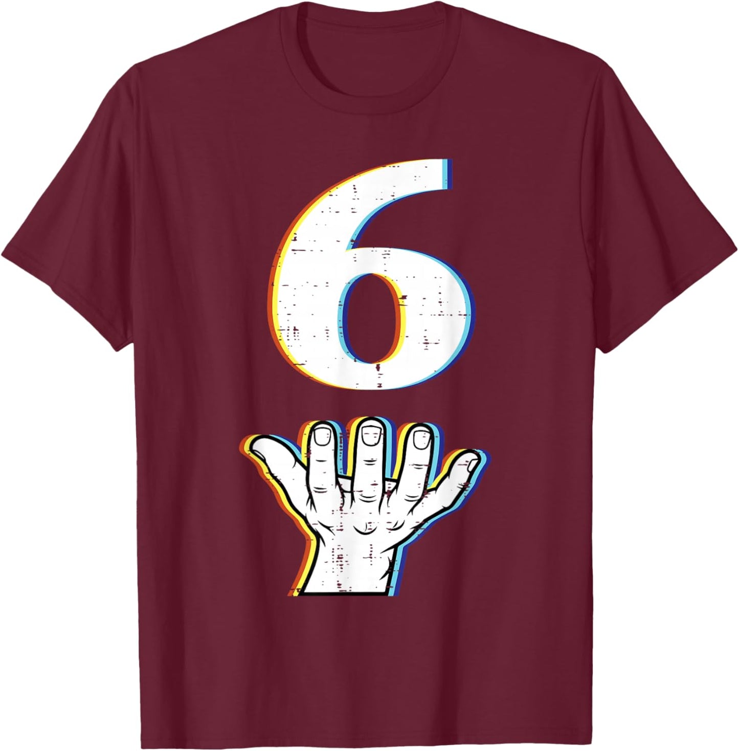 Number 6 Matching 67 Meme Halloween Costume Men Women Kids T-Shirt - T-Shirt | Maroon