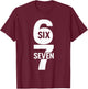 67 Meme Trendy Funny Six Seven Gen Alpha Z Boys Teens Kids T-Shirt - T-Shirt | Maroon
