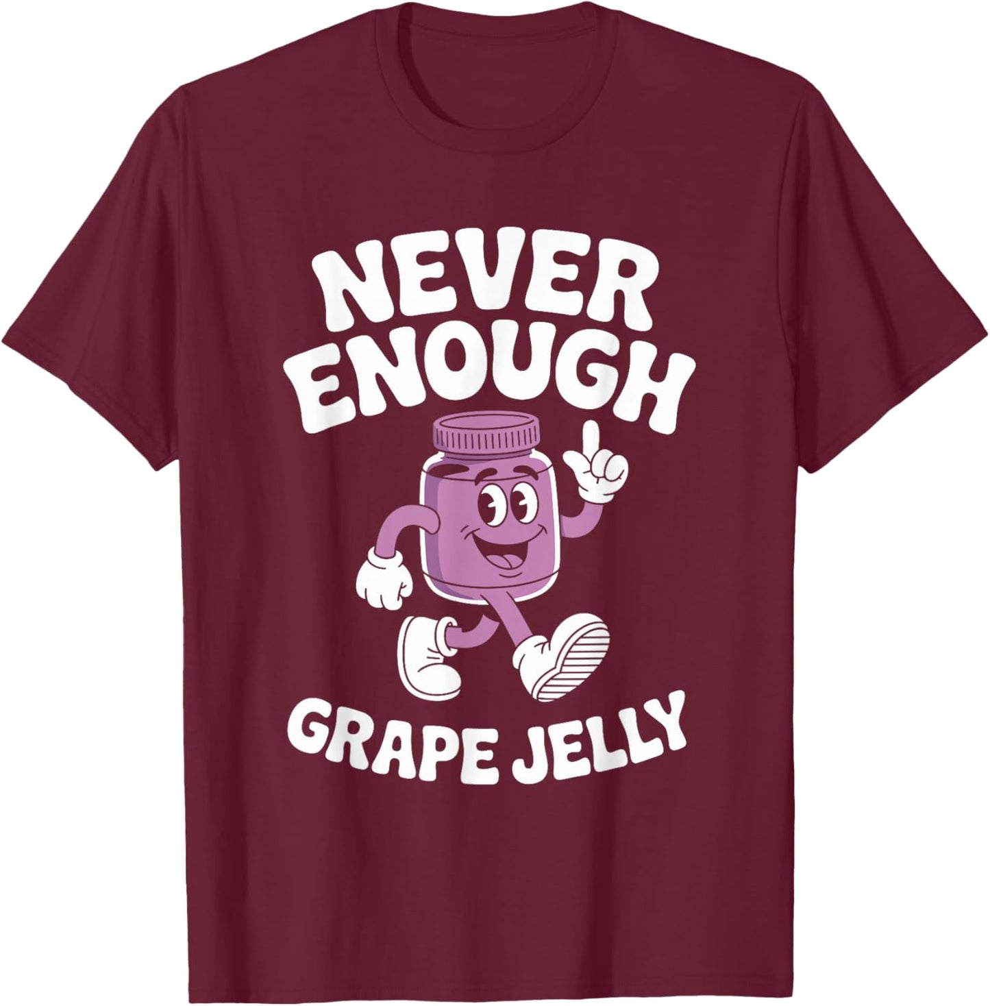 Funny Grape Jelly Retro T-Shirt - T-Shirt | Maroon