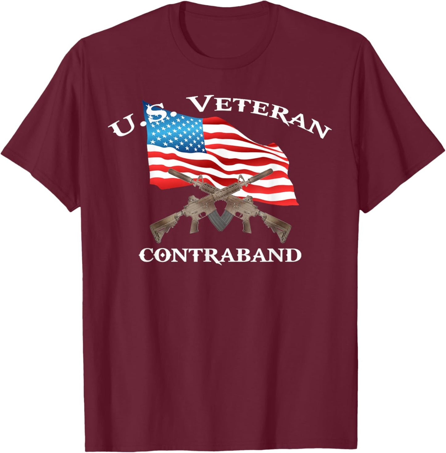 Contraband - U.S. Veteran T-Shirt - T-Shirt | Maroon