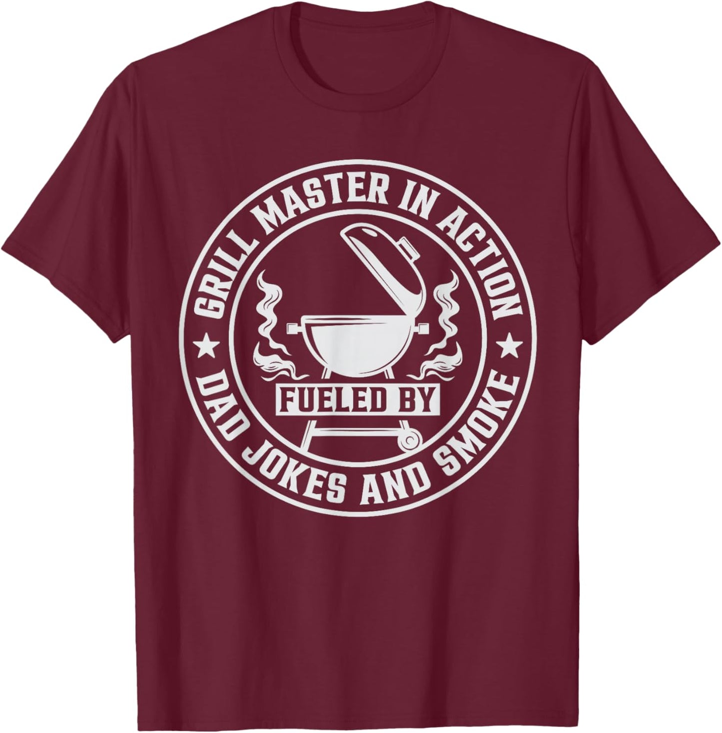 Barbecue Grill Love Dad Meat Smoker Funny BBQ Pit Master Men T-Shirt - T-Shirt | Maroon