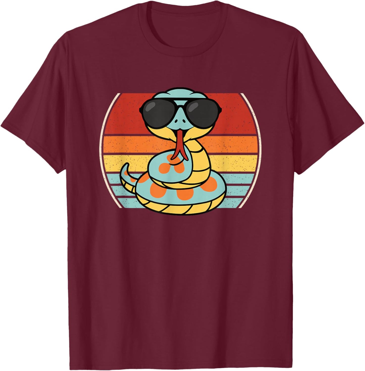 Cool Snake Lover Men Boys Kids T-Shirt - T-Shirt | Maroon