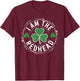 I Am The Redhead Dibs on The Redhead Funny St Patricks Day T-Shirt - T-Shirt | Maroon