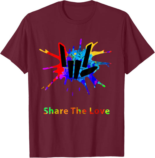 Sharer Share The Love Merch Kids Birthday Gifts T-Shirt - T-Shirt | Maroon