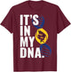 Barbados Roots Flag Fingerprint Graphic Patriotic T-Shirt - T-Shirt | Maroon
