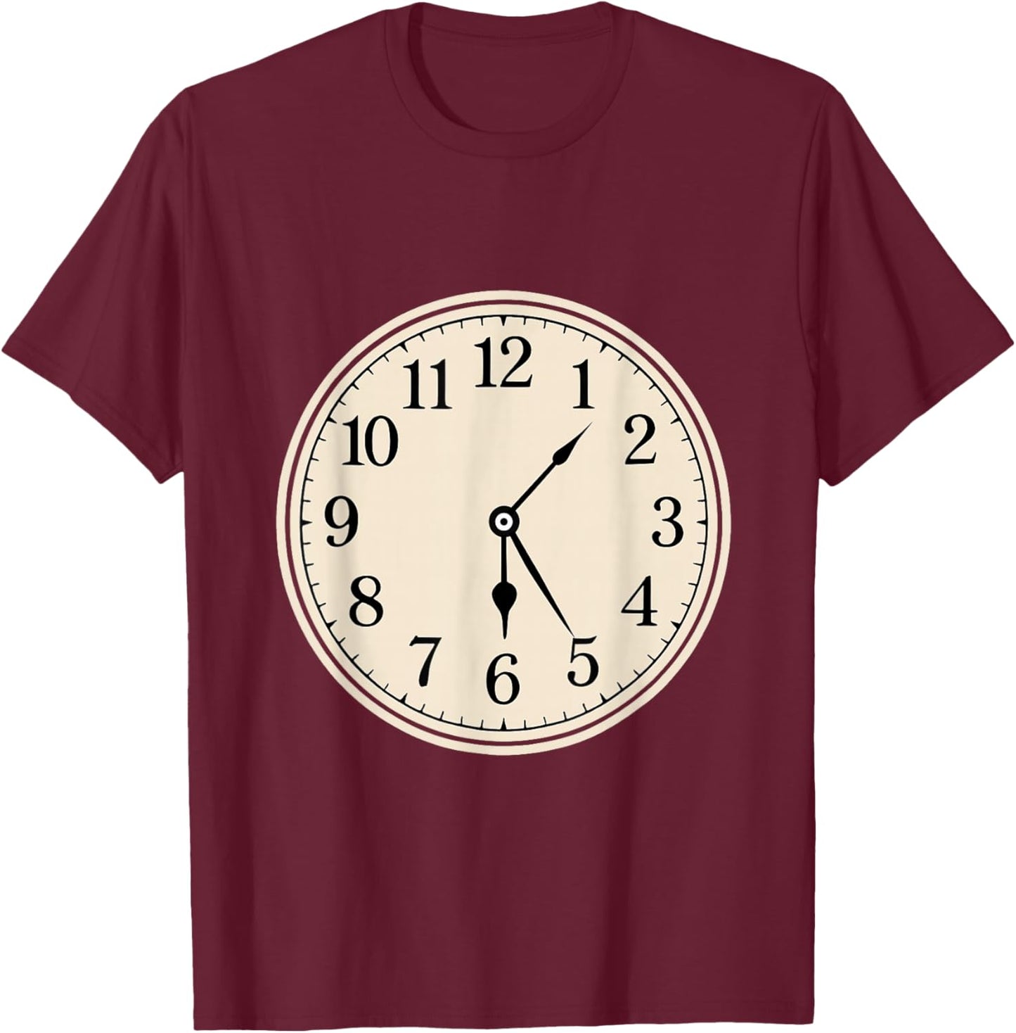 Funny Meme Saying 6 7 Women Kids Clock Time T-Shirt - T-Shirt | Maroon