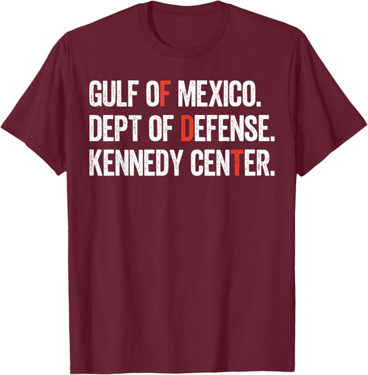 Gulf of Mexico Dept of Defense Kennedy Center Vintage Retro T-Shirt - T-Shirt | Maroon