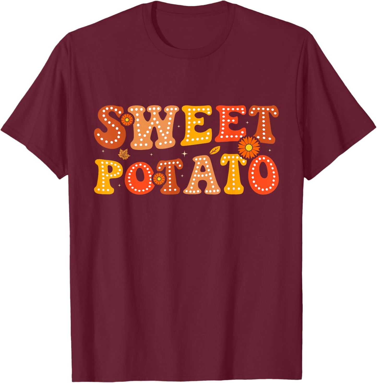 Sweet Potato and Kind of Rude Potato Thanksgiving Couples T-Shirt - T-Shirt | Maroon