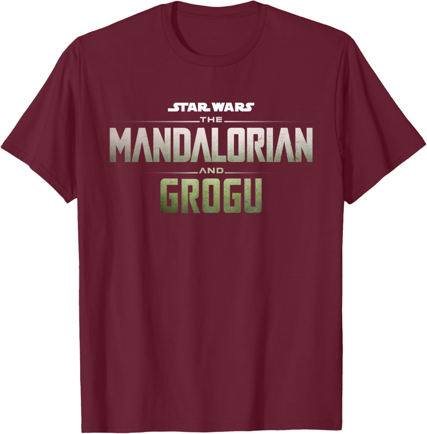 Star Wars The Mandalorian and Grogu T-Shirt - T-Shirt | Maroon