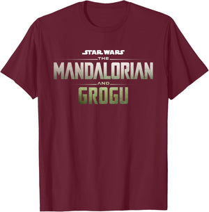 Star Wars The Mandalorian and Grogu T-Shirt - T-Shirt | Maroon