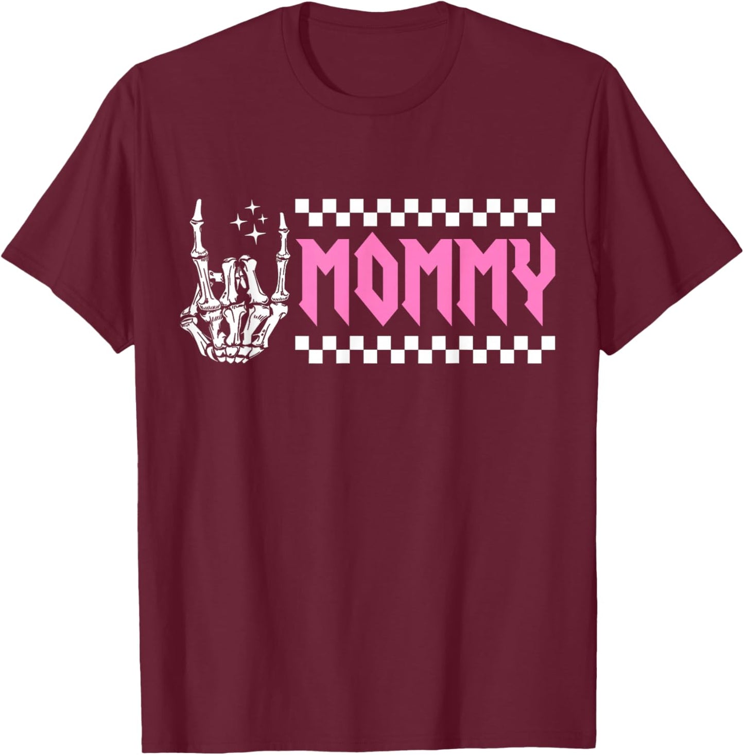 Mommy Family Birthday Matching Bad Two The Bone Bday T-Shirt - T-Shirt | Maroon