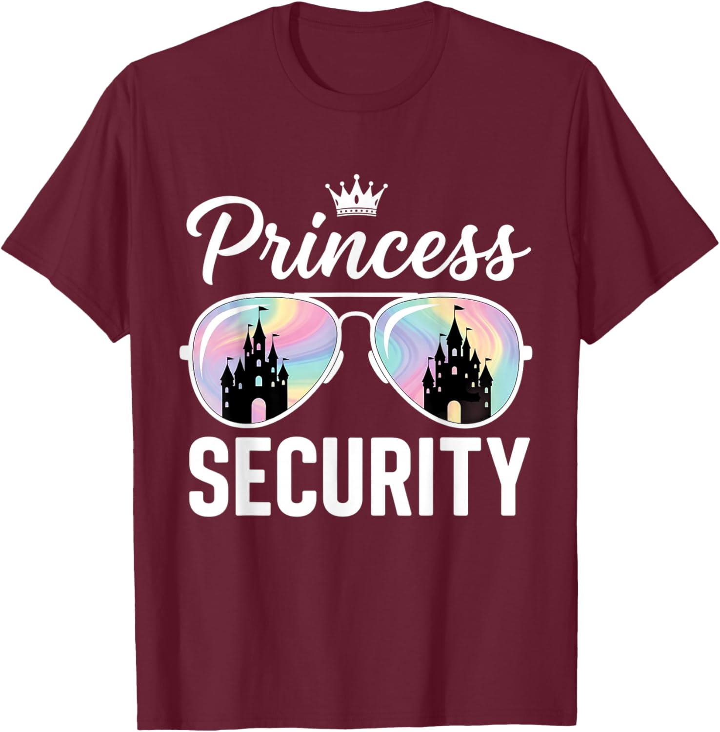 Princess Security Squad Vacation Family Matching T-Shirt - T-Shirt | Maroon