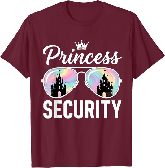 Princess Security Squad Vacation Family Matching T-Shirt - T-Shirt | Maroon