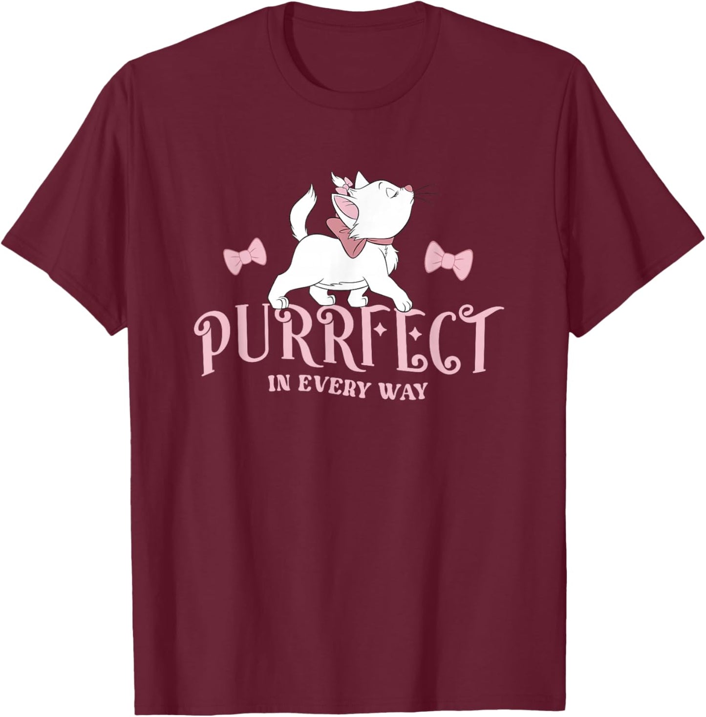 Disney The Aristocats Elegant Marie Purrfect in Every Way T-Shirt - T-Shirt | Maroon