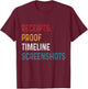 Receipts Proof Timeline Screenshots Funny Housewives Humor T-Shirt - T-Shirt | Maroon