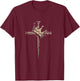 Christ is King – Crown and Cross Christian Faith T-Shirt - T-Shirt | Maroon