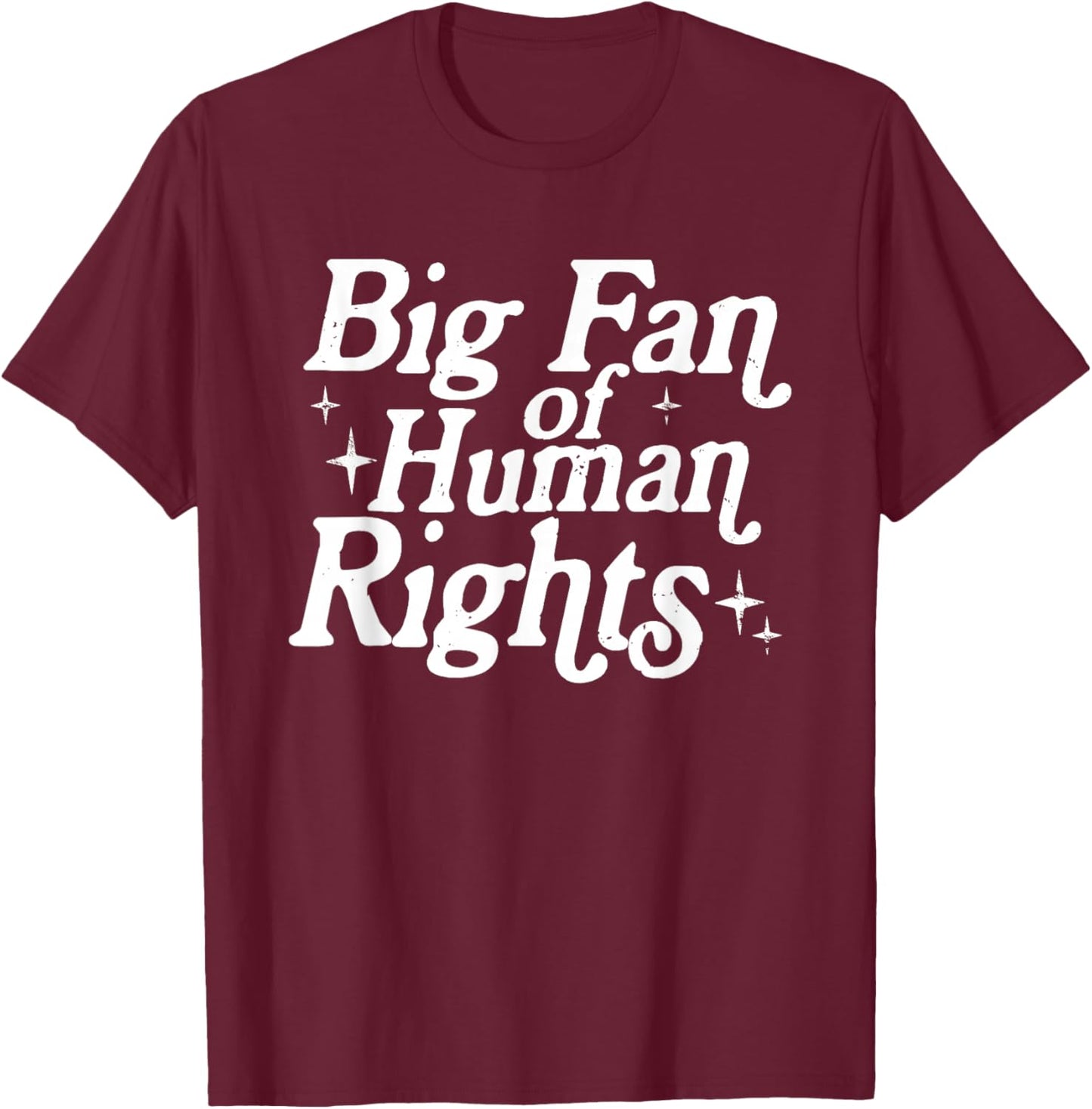 Big Fan of Human Rights Equality Social Justice Men Women T-Shirt - T-Shirt | Maroon