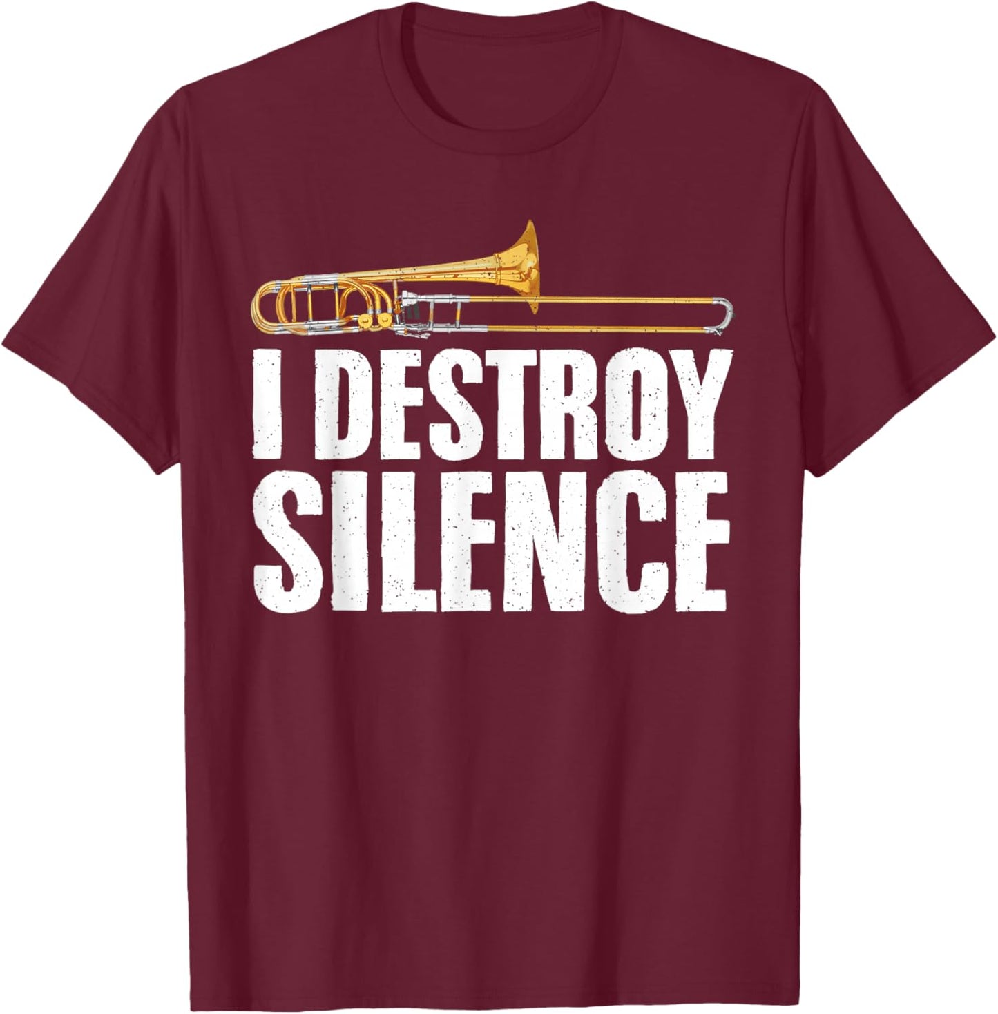 Funny Trombone Art Women Jazz Music Trombone Player T-Shirt - T-Shirt | Maroon