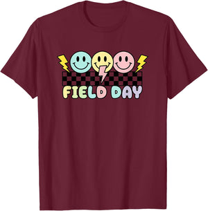 Emoticons & Field Day Pastel Faces Lightning T-Shirt - T-Shirt | Maroon