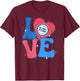 NBA Detroit Pistons Valentine's Day Love T-Shirt - T-Shirt | Maroon