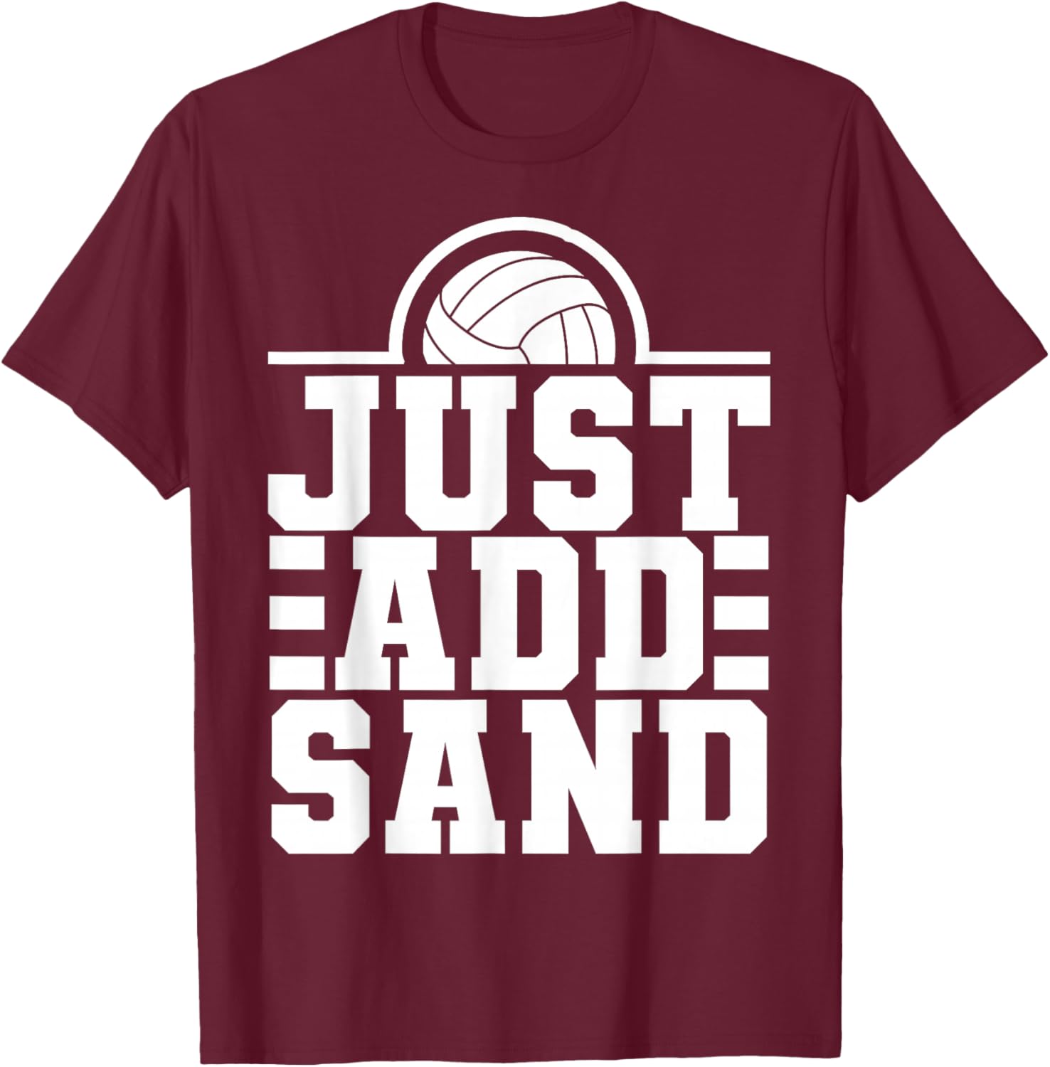 Funny Beach Volleyball Art Women Beach Volley Player T-Shirt - T-Shirt | Maroon