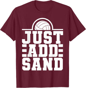 Funny Beach Volleyball Art Women Beach Volley Player T-Shirt - T-Shirt | Maroon