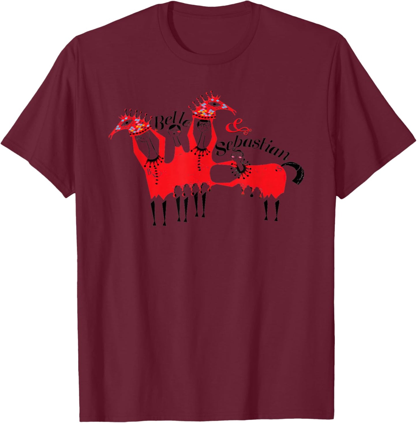Belle Sebastian Retro Indie T-Shirt - T-Shirt | Maroon