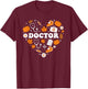 Funny Doctor Heart Autumn Thanksgiving Kids T-Shirt - T-Shirt | Maroon