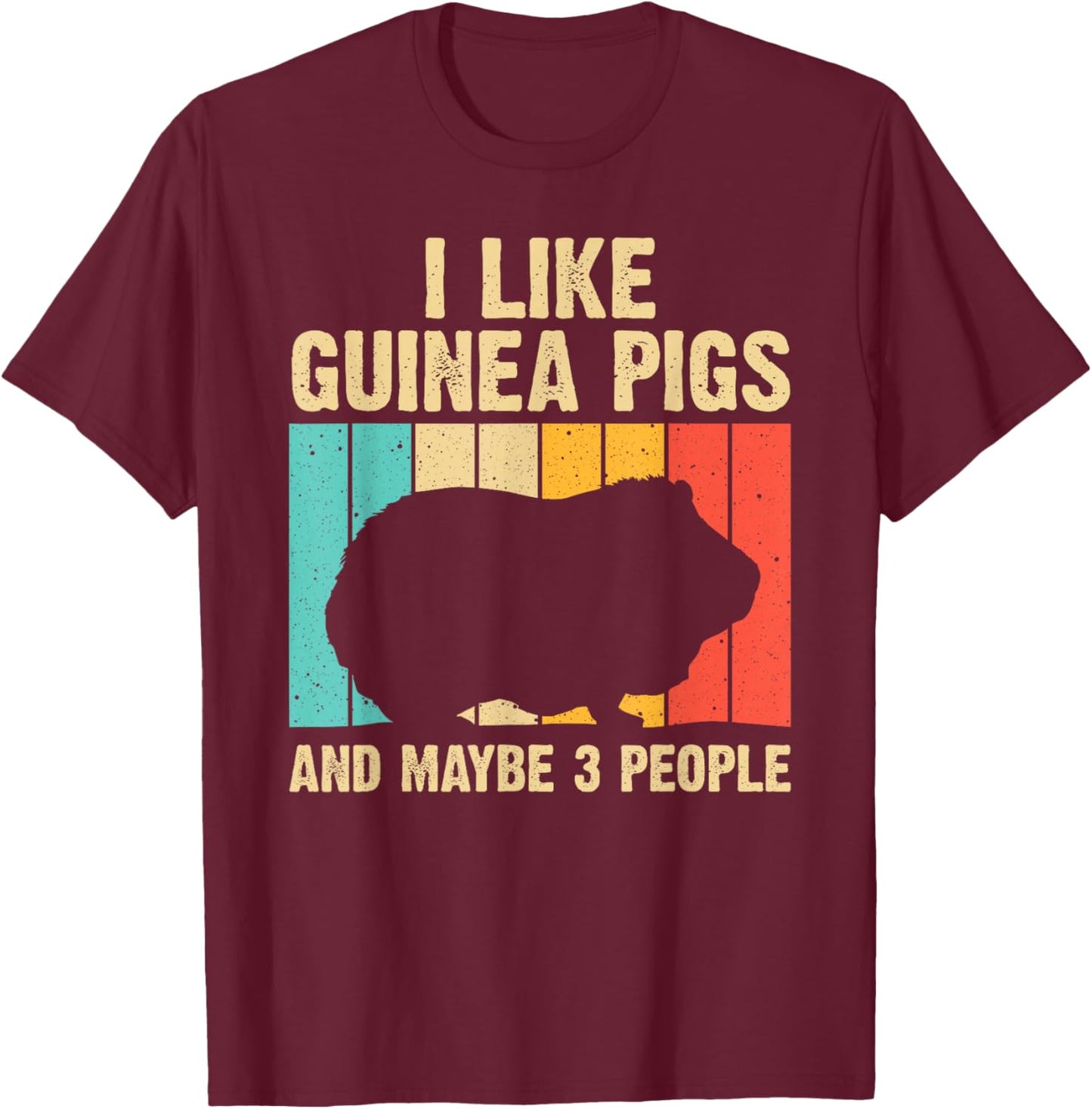 Funny Guinea Pig Art Women Kids Guinea Pig Lovers T-Shirt - T-Shirt | Maroon