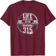 Funny 315 Pound Bench Press Gym - Better After Benching 315 T-Shirt - T-Shirt | Maroon