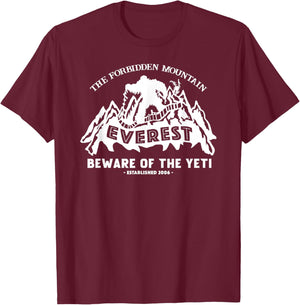 Expedition Mount Everest Yeti Research Mountain Snowman T-Shirt - T-Shirt | Maroon