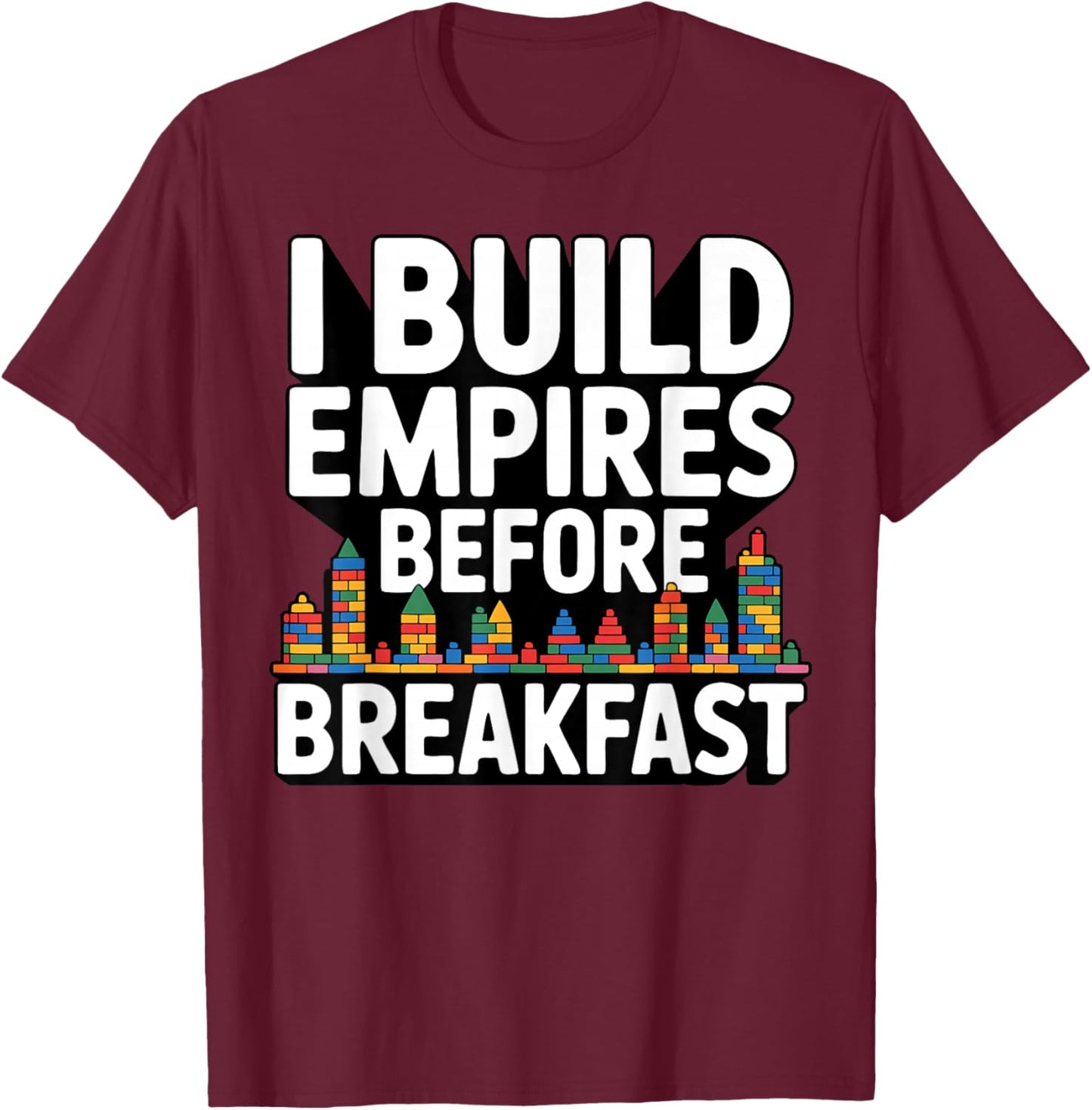 Brick Builder Humor Master Builder T-Shirt - T-Shirt | Maroon