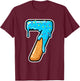67 Halloween Costume Duo Matching Number 6 and 7 Outfit T-Shirt - T-Shirt | Maroon