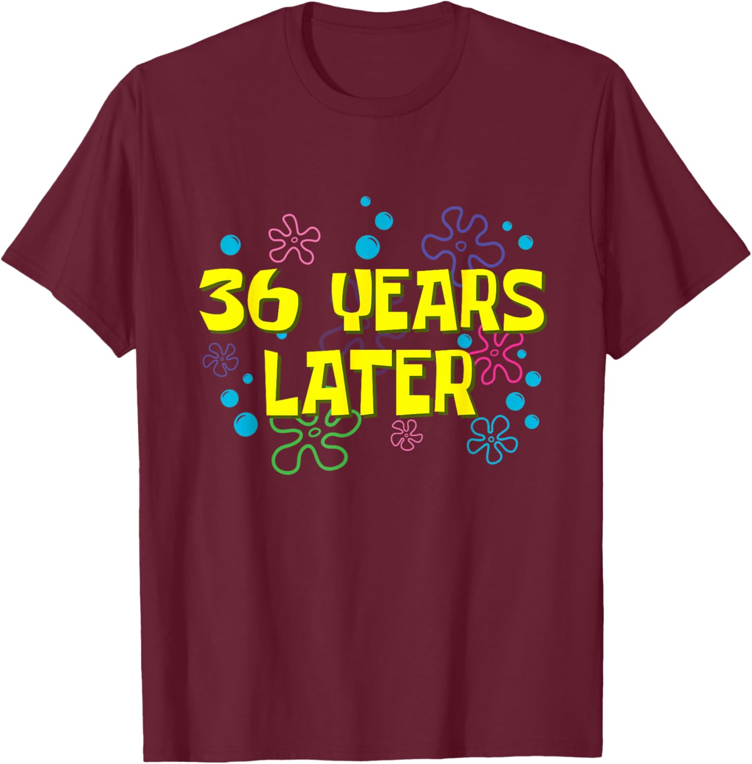 36th Birthday 36 Years Later 36 Years Old Bday T-Shirt - T-Shirt | Maroon