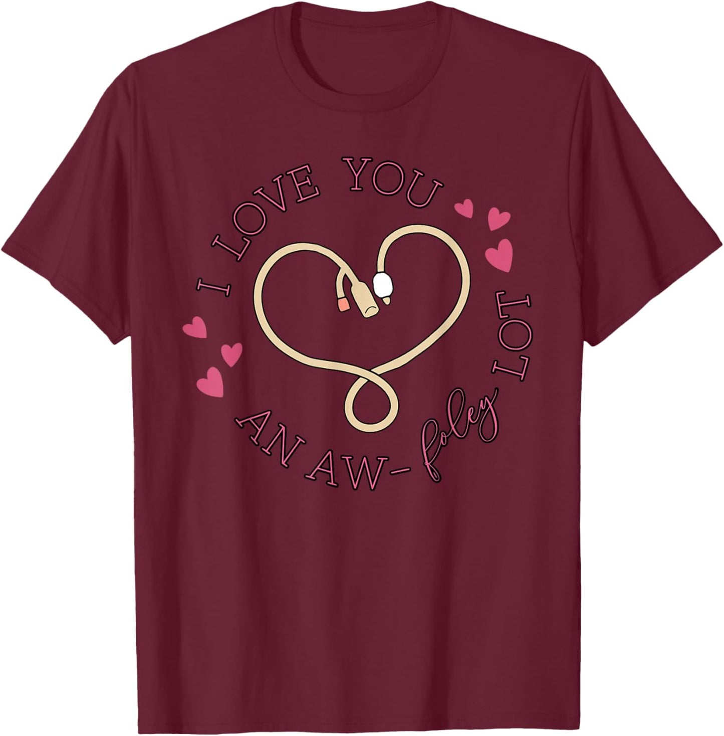 Urology Valentine Day Urologist Nurse Kidney Squad Med Surg T-Shirt - T-Shirt | Maroon