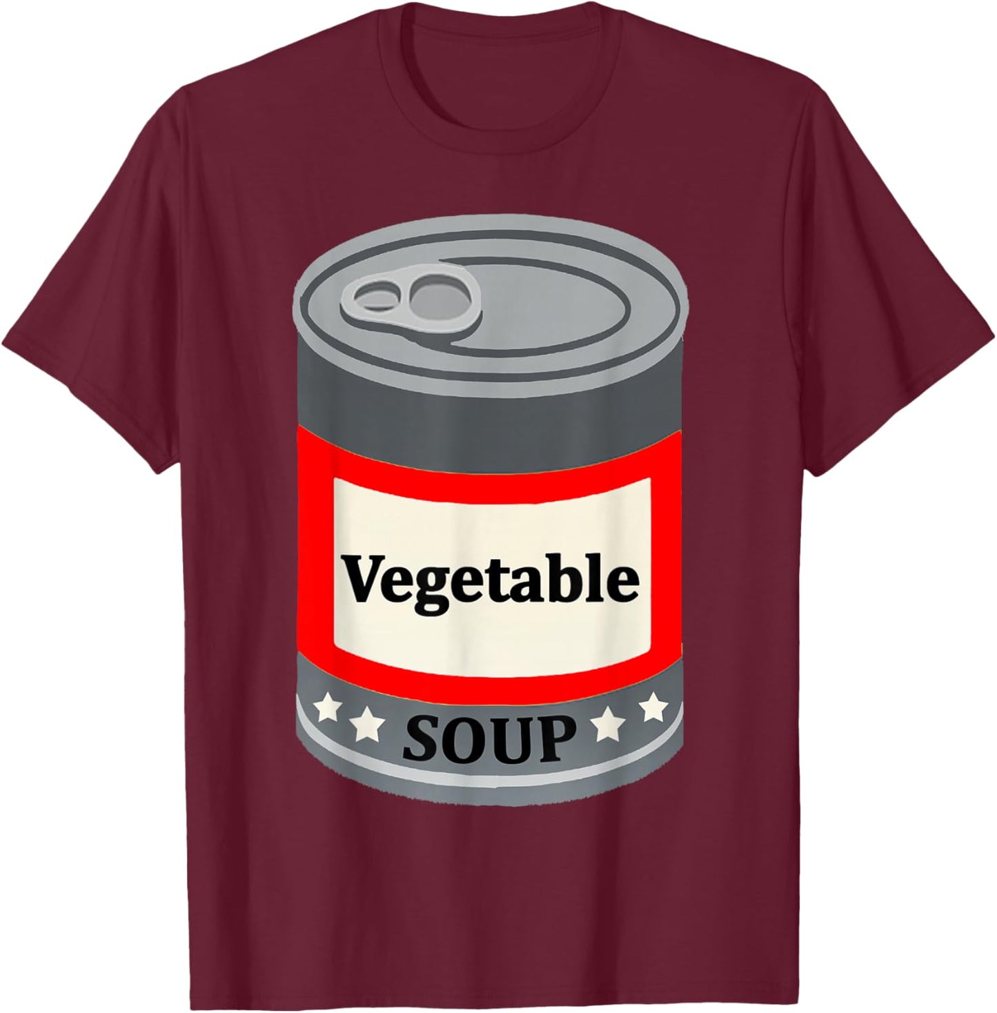 Vegetable Canned Soup Last Minute Fun Easy Halloween Costume T-Shirt - T-Shirt | Maroon