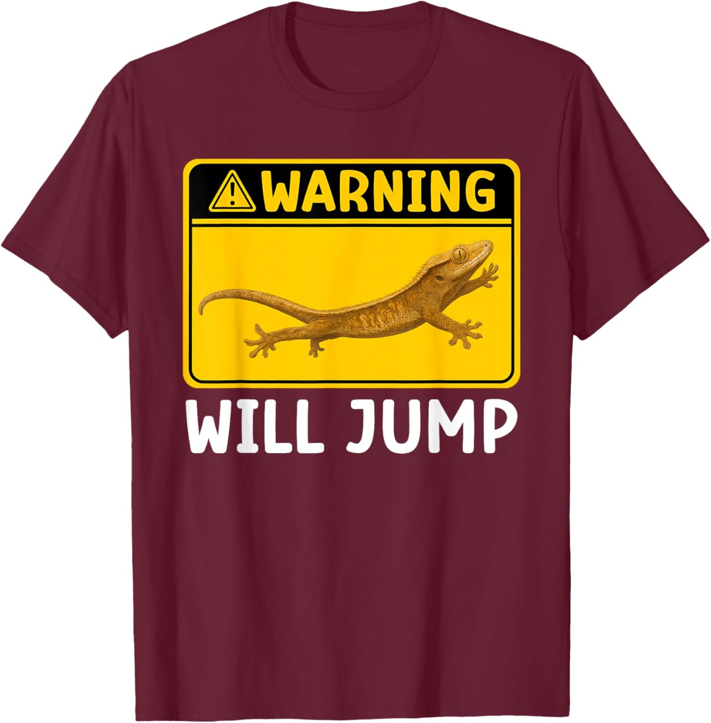 Will Jump Crested Gecko Owner Crestie Lover T-Shirt - T-Shirt | Maroon