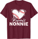 Baseball Nonnie Baseball Heart T-Shirt - T-Shirt | Maroon