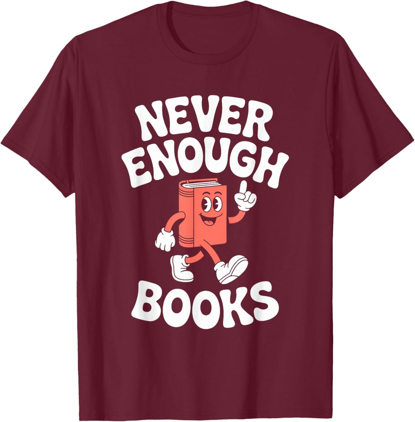 Funny Books or Book Reading Retro T-Shirt - T-Shirt | Maroon