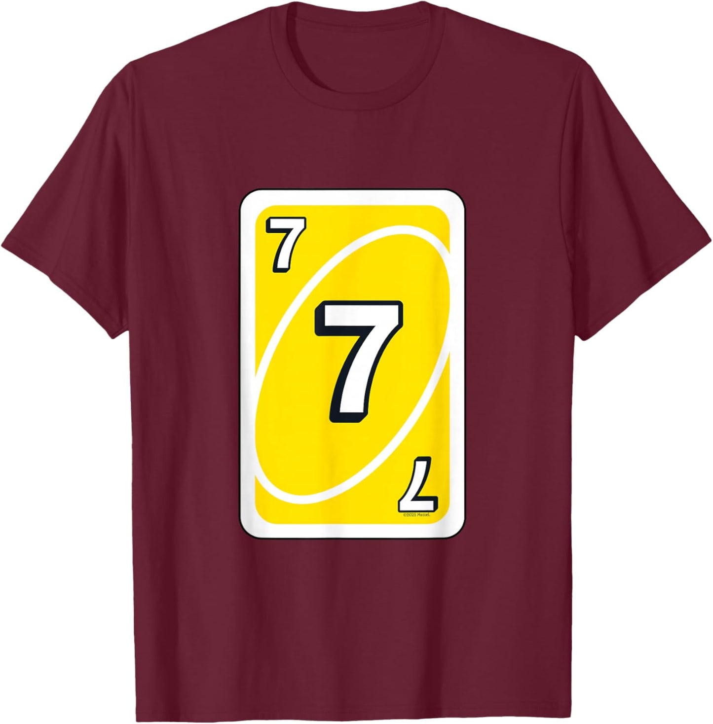 UNO Halloween Yellow 7" Card T-Shirt - T-Shirt | Maroon