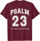 Psalm 23 Christian Varsity The Lord is My Shepherd Verse T-Shirt - T-Shirt | Maroon