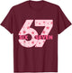 67 Six Seven Meme T-Shirt - T-Shirt | Maroon