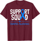 Support Type 1 Diabetes Awareness T1D Ribbon Blue Men Women T-Shirt - T-Shirt | Maroon