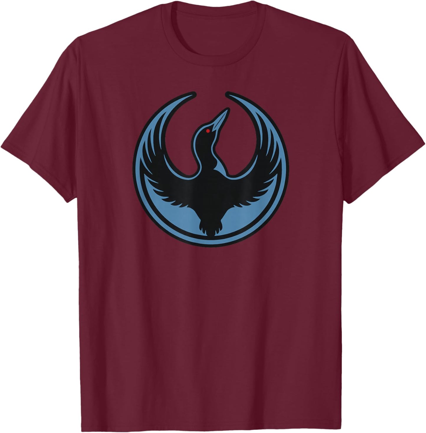 Bird Loon MN State Bird, Minnesota Rebel New State Flag T-Shirt - T-Shirt | Maroon