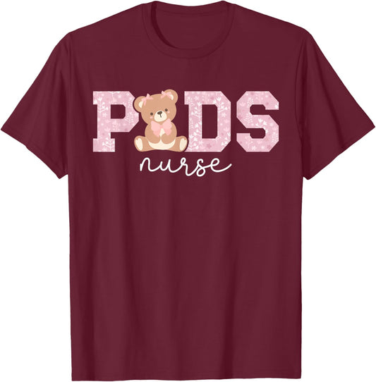 Peds Nurse Pediatric Nurse Pediatric Nursing T-Shirt - T-Shirt | Maroon