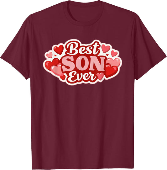 Best Son Ever Love T-Shirt - T-Shirt | Maroon