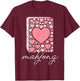 Mahjong Heart Love Mah-Jong Lover Valentine T-Shirt - T-Shirt | Maroon