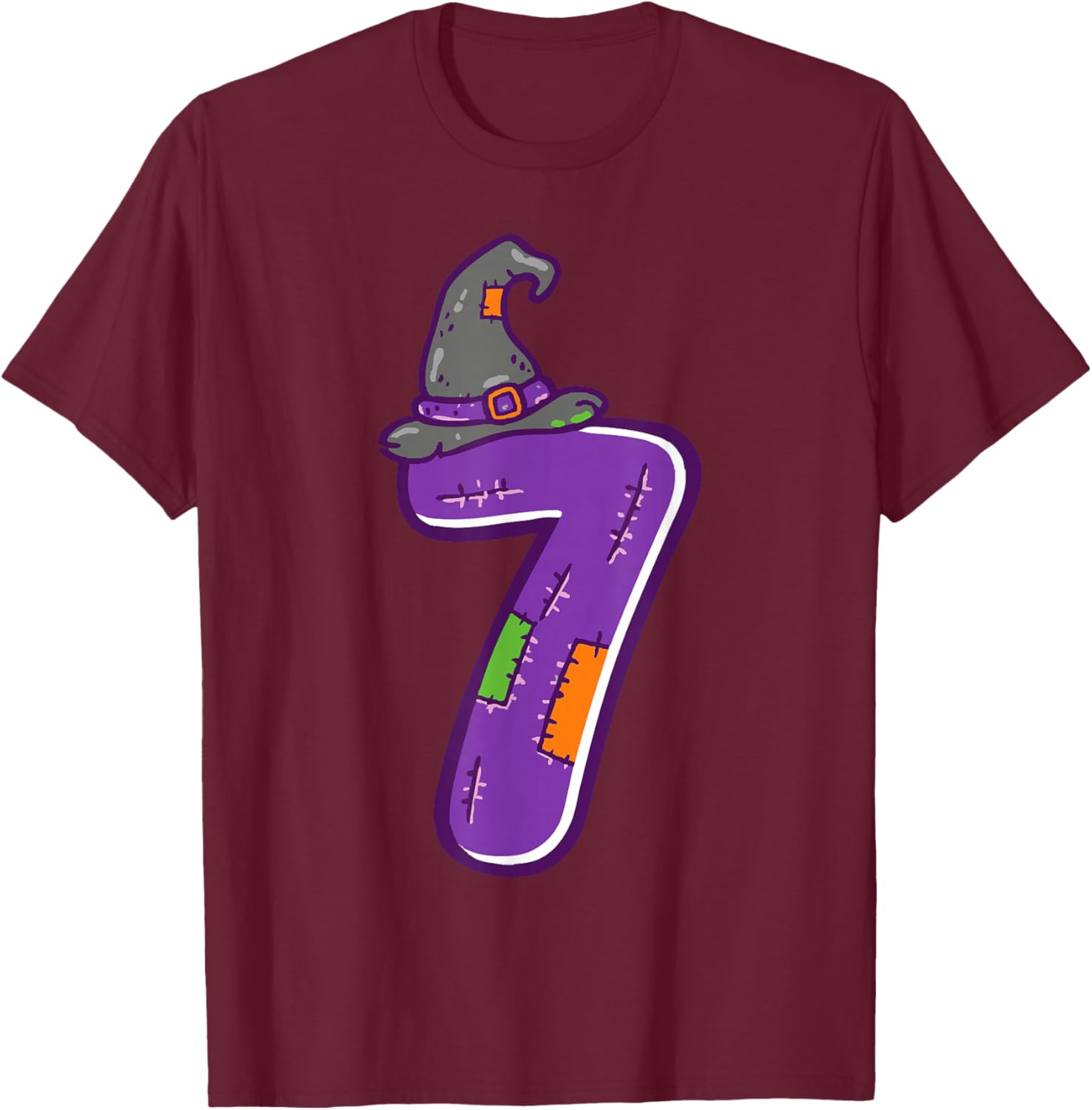 Six Seven Meme Matching Halloween Costume T-Shirt - T-Shirt | Maroon