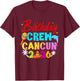 Cancun Trip Mexico Birthday Crew 2026 Beach Vacation Girl T-Shirt - T-Shirt | Maroon